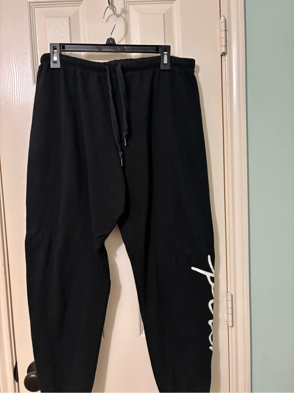 Black Jogger Sweatpants with Script Detail VS PINK